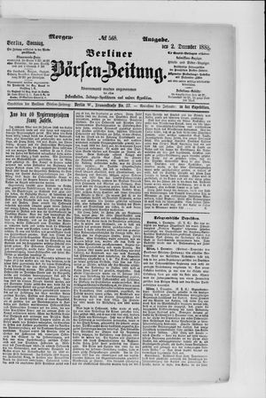 Berliner Börsen-Zeitung vom 02.12.1888