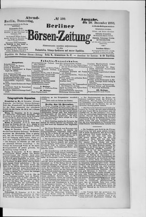 Berliner Börsen-Zeitung vom 20.12.1888