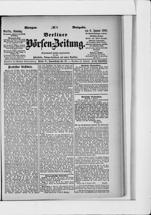 Berliner Börsen-Zeitung vom 06.01.1889