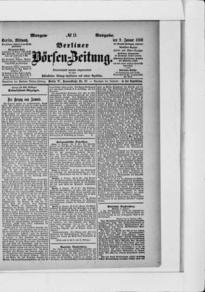 Berliner Börsen-Zeitung vom 09.01.1889