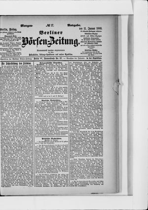 Berliner Börsen-Zeitung vom 11.01.1889