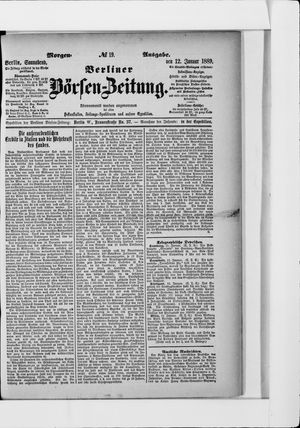Berliner Börsen-Zeitung vom 12.01.1889