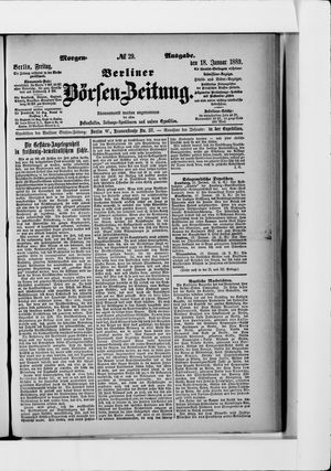 Berliner Börsen-Zeitung vom 18.01.1889