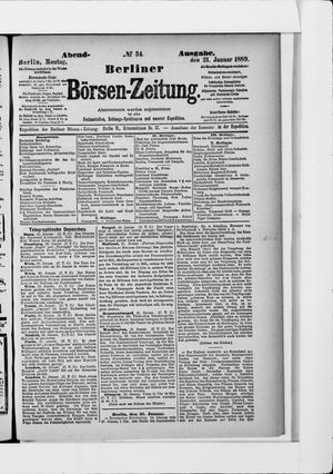 Berliner Börsen-Zeitung on Jan 21, 1889