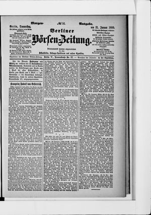 Berliner Börsen-Zeitung on Jan 31, 1889