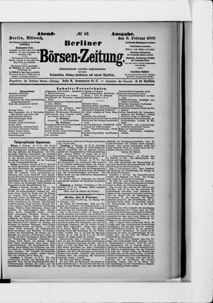 Berliner Börsen-Zeitung vom 06.02.1889