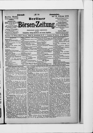 Berliner Börsen-Zeitung on Feb 11, 1889