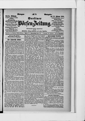 Berliner Börsen-Zeitung on Feb 13, 1889