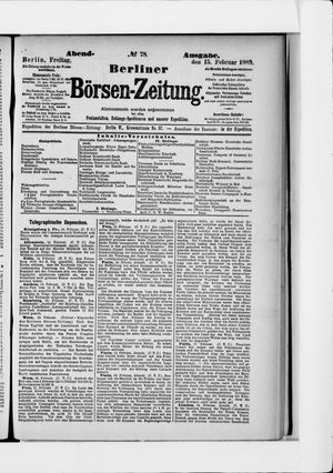 Berliner Börsen-Zeitung vom 15.02.1889