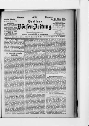Berliner Börsen-Zeitung vom 26.02.1889