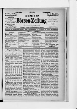 Berliner Börsen-Zeitung vom 01.03.1889