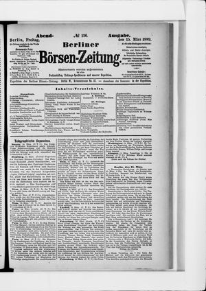 Berliner Börsen-Zeitung vom 15.03.1889