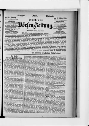 Berliner Börsen-Zeitung on Mar 19, 1889