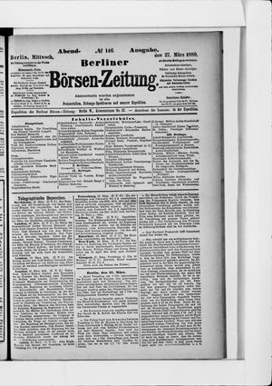 Berliner Börsen-Zeitung vom 27.03.1889