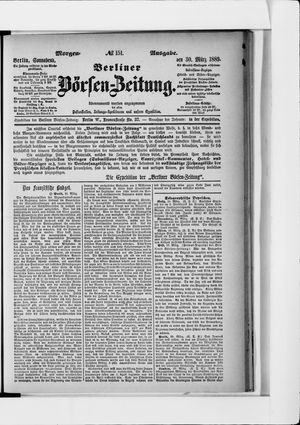 Berliner Börsen-Zeitung on Mar 30, 1889