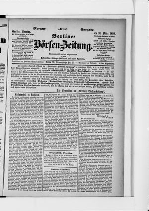 Berliner Börsen-Zeitung vom 31.03.1889