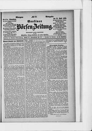 Berliner Börsen-Zeitung on Apr 13, 1889