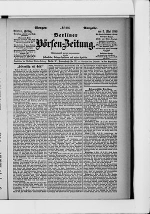 Berliner Börsen-Zeitung vom 03.05.1889