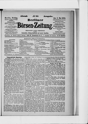 Berliner Börsen-Zeitung vom 03.05.1889