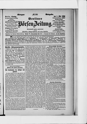 Berliner Börsen-Zeitung vom 05.05.1889