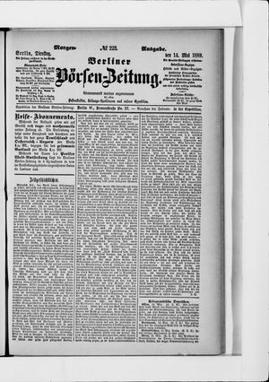 Berliner Börsen-Zeitung vom 14.05.1889