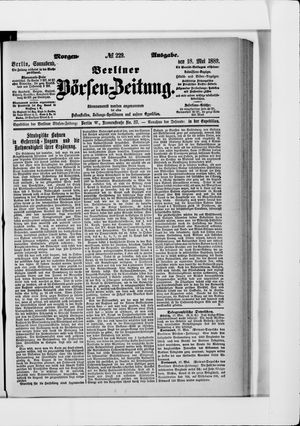Berliner Börsen-Zeitung vom 18.05.1889