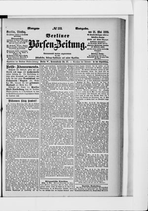 Berliner Börsen-Zeitung vom 21.05.1889