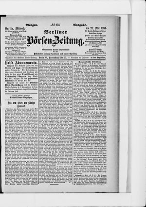 Berliner Börsen-Zeitung vom 22.05.1889