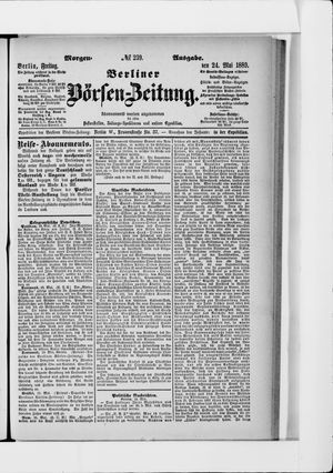 Berliner Börsen-Zeitung vom 24.05.1889