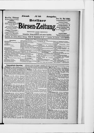 Berliner Börsen-Zeitung on May 24, 1889