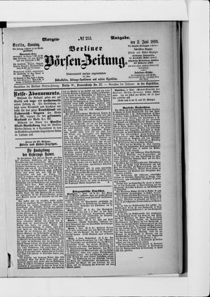Berliner Börsen-Zeitung vom 02.06.1889
