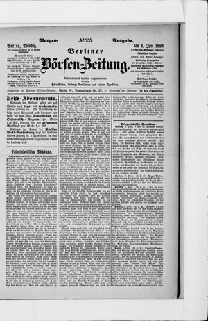 Berliner Börsen-Zeitung vom 04.06.1889
