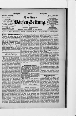 Berliner Börsen-Zeitung vom 05.06.1889