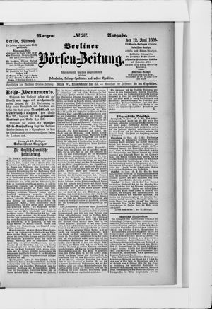 Berliner Börsen-Zeitung vom 12.06.1889