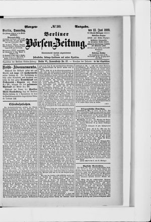 Berliner Börsen-Zeitung on Jun 13, 1889