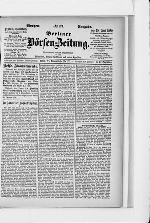 Berliner Börsen-Zeitung vom 15.06.1889