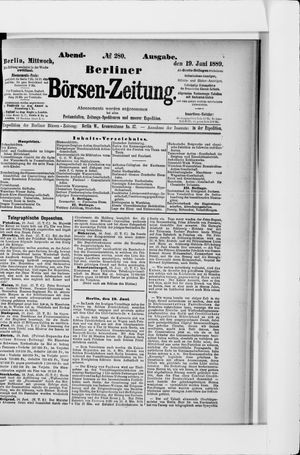 Berliner Börsen-Zeitung on Jun 19, 1889