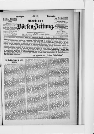 Berliner Börsen-Zeitung vom 27.06.1889