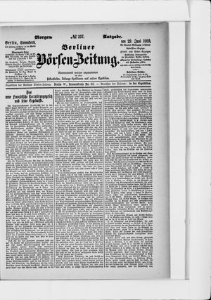 Berliner Börsen-Zeitung vom 29.06.1889