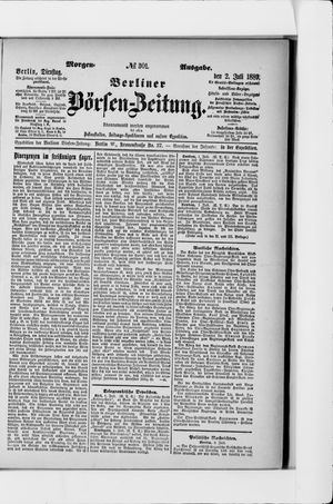 Berliner Börsen-Zeitung on Jul 2, 1889