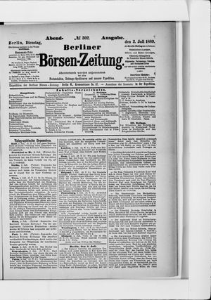 Berliner Börsen-Zeitung on Jul 2, 1889