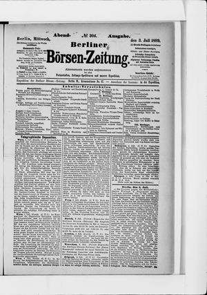 Berliner Börsen-Zeitung vom 03.07.1889