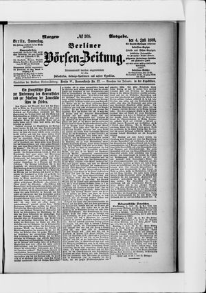 Berliner Börsen-Zeitung vom 04.07.1889