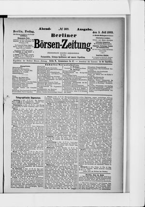 Berliner Börsen-Zeitung vom 05.07.1889