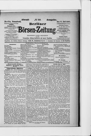 Berliner Börsen-Zeitung vom 06.07.1889