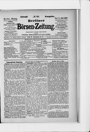 Berliner Börsen-Zeitung vom 08.07.1889
