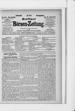 Berliner Börsen-Zeitung vom 13.07.1889