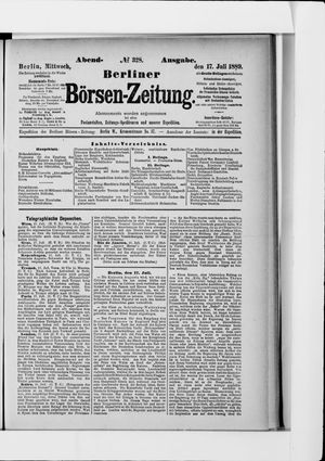 Berliner Börsen-Zeitung vom 17.07.1889