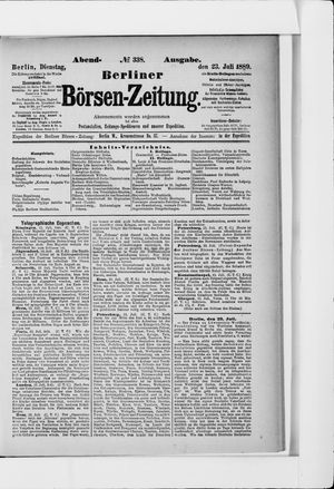 Berliner Börsen-Zeitung on Jul 23, 1889