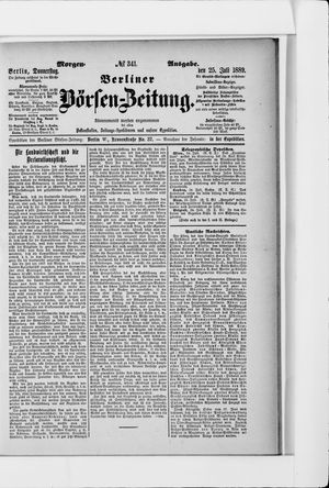 Berliner Börsen-Zeitung vom 25.07.1889